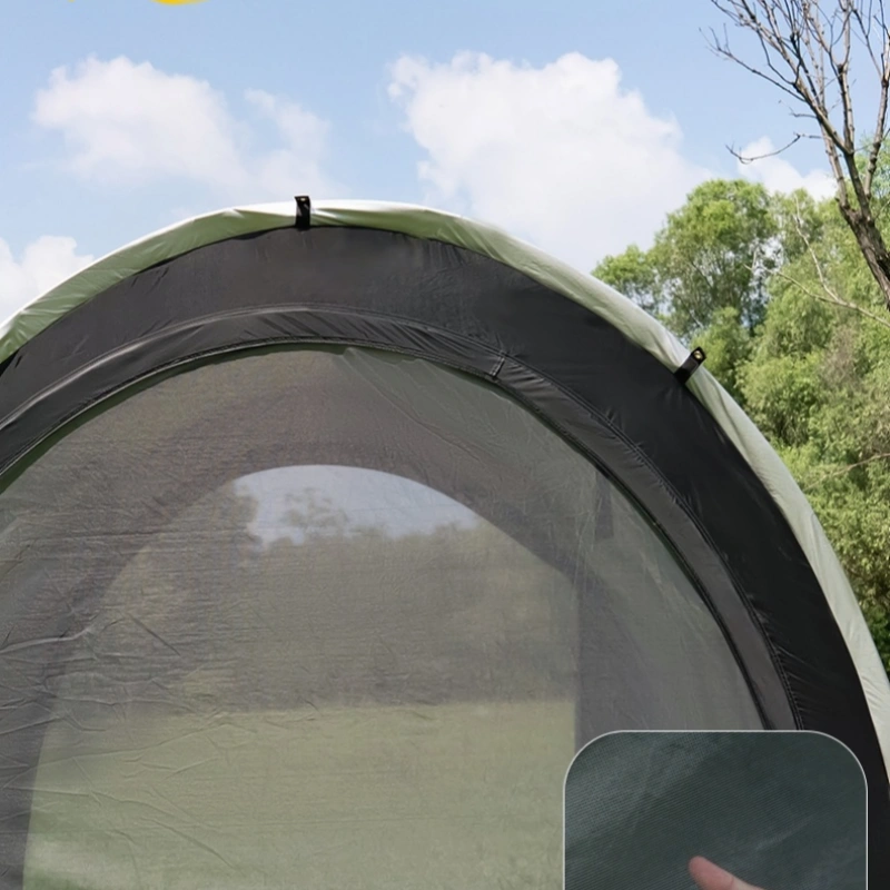 foldable tunnel tent with mesh